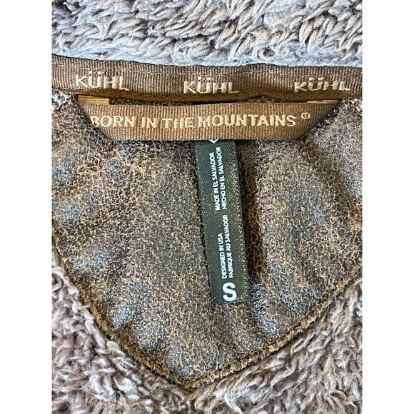 Kuhl Brown High Pile Fleece Vest Hoodie Small Gorpcore Outdoors WInter - Picture 12 of 13